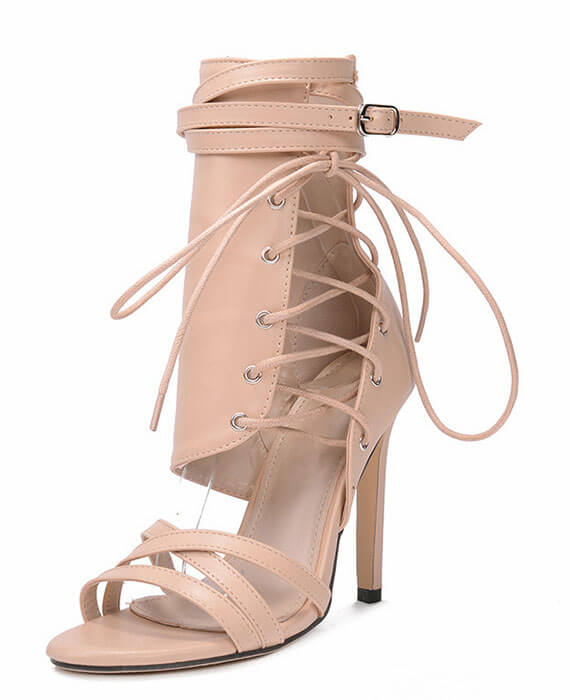 Lace Up Ankle Strap High Heels Party Sandal