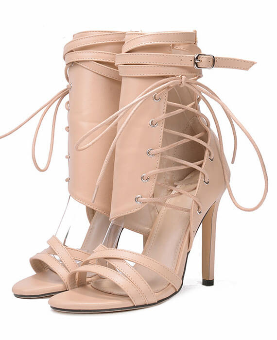 Lace Up Ankle Strap High Heels Party Sandal