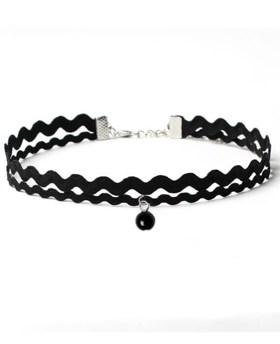 10 Pcs/pack Black Lace Leather Velvet Strip Choker