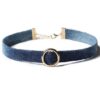 Denim Gold Color Circle Choker