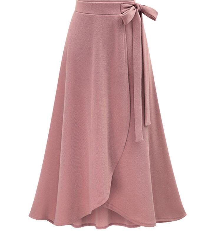 Plus Size S-6XL High Waist Irregular Maxi Casual Long Skirt