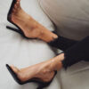 PVC Sexy Clear Transparent Ankle Strap High Heels