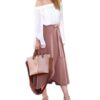 Plus Size S-6XL High Waist Irregular Maxi Casual Long Skirt