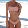 Solid Color Sexy Brazilian Bikini Set