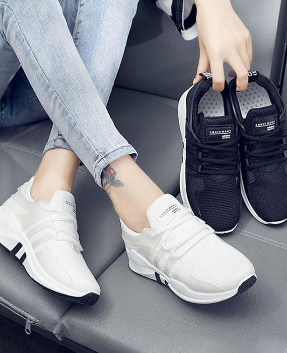 Breathable Mesh Lace Up Lightweight Sneakers