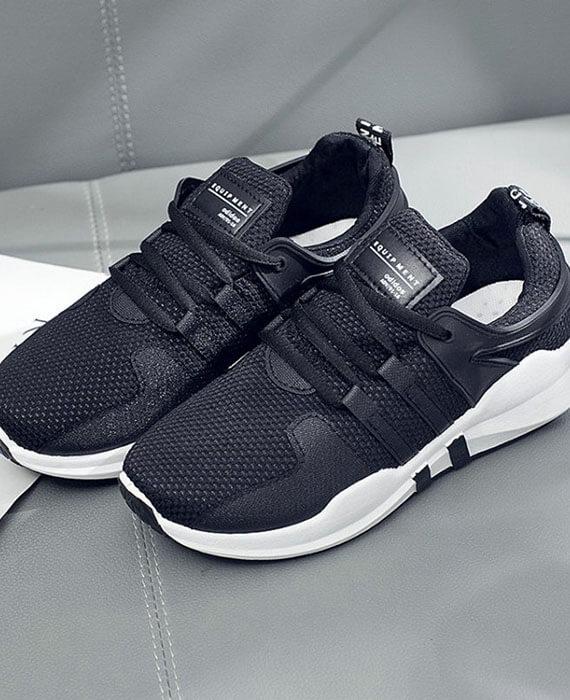 Breathable Mesh Lace Up Lightweight Sneakers