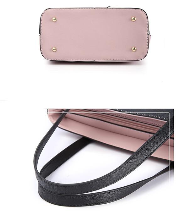 5 Colors Patchwork Large Capacity Tote Handbag-7