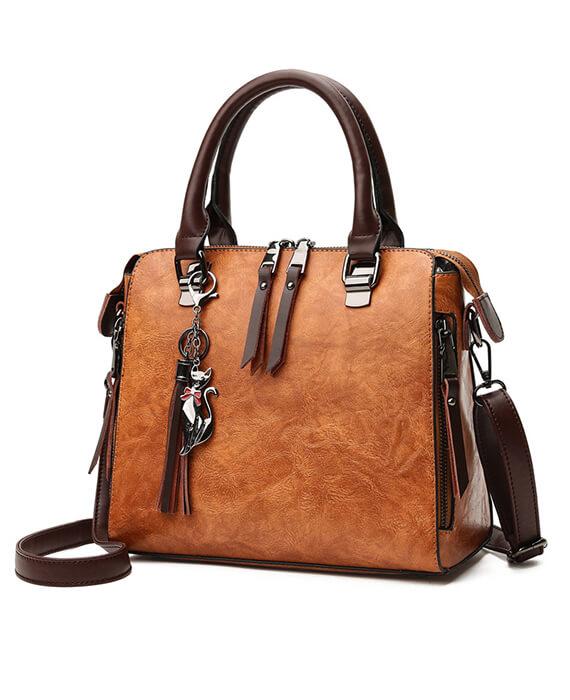 Luxury PU Leather Top Handle Crossbody Bags