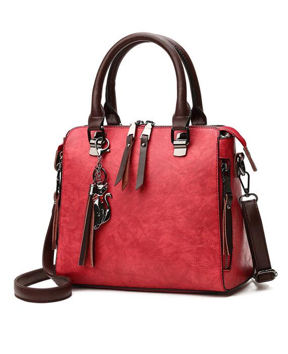 Luxury PU Leather Top Handle Crossbody Bags