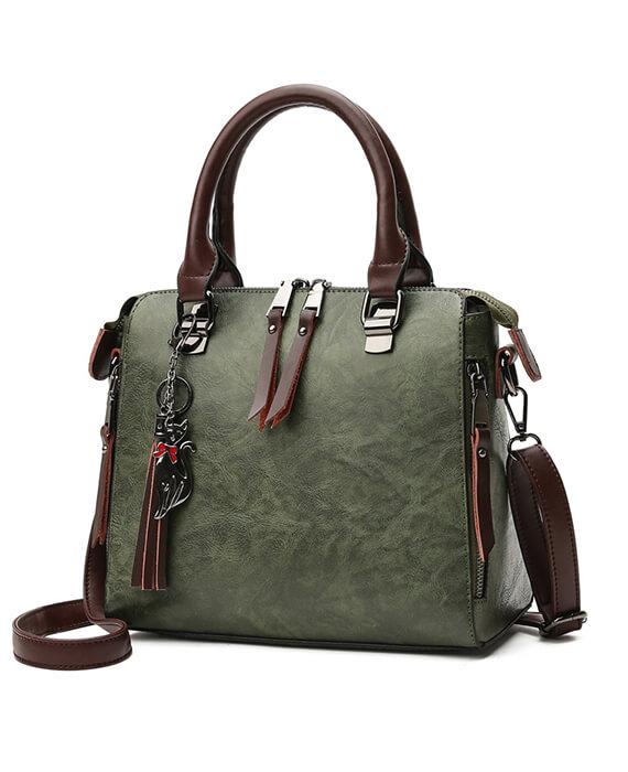 Luxury PU Leather Top Handle Crossbody Bags
