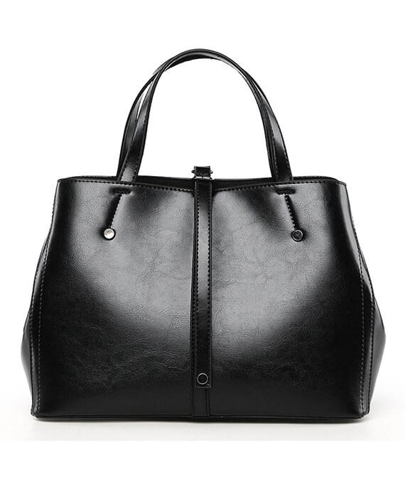 Oil Wax Leather Casual Tote Handbags