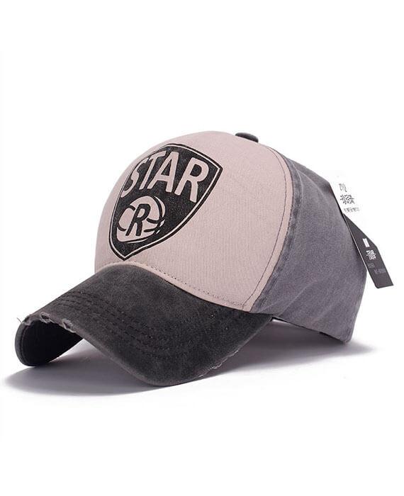 Retro Color Patchwork Letter Baseball Cap