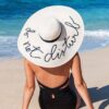 Beach Vacation Letter Wide Brim Sun Hats