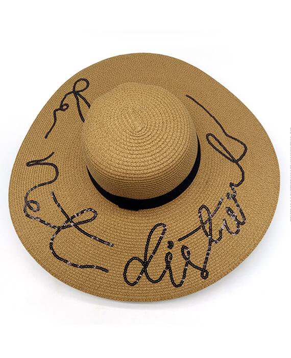 Beach Vacation Letter Wide Brim Sun Hats