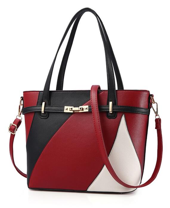 5 Colors Patchwork Large Capacity Tote Handbag