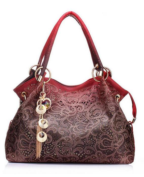 Beautiful Printing Flower Sweet Shoulder Bag