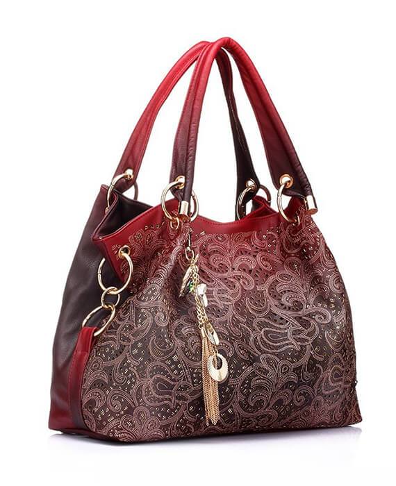 Beautiful Printing Flower Sweet Shoulder Bag