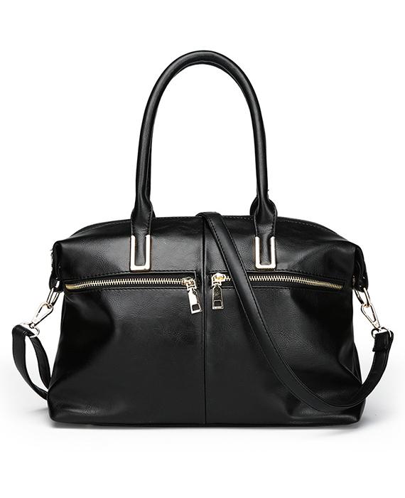 Large Capacity Retro Zipper Tote Handbag
