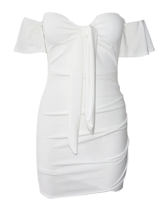 Off the Shoulder Bodycon Dress-9