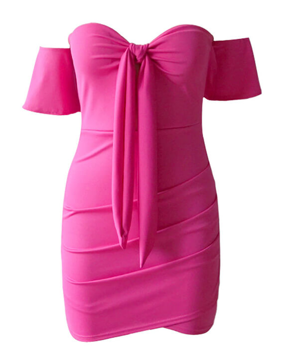 Off the Shoulder Bodycon Dress-6