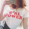 Girl Power Rose Printed Cotton T-shirt