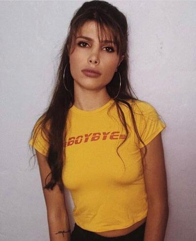 Cool "Boy Bye" Printed Yellow Crop-Top