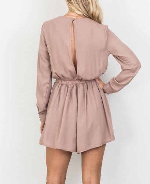 Casual Long Sleeve Romper