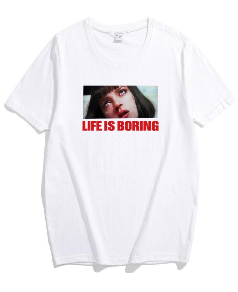 Harajuku "Life is Boring" Printed T-shirt