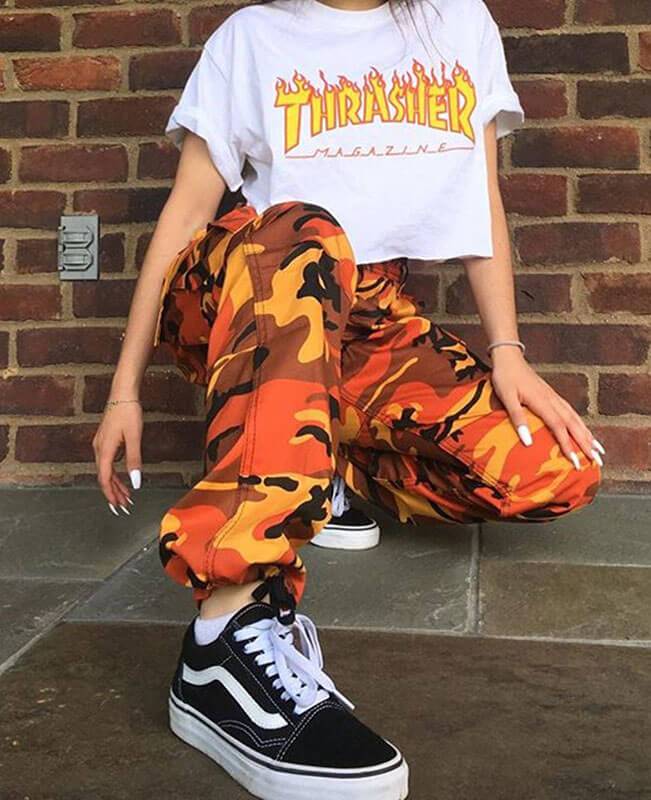Camo Cargo Pants Women