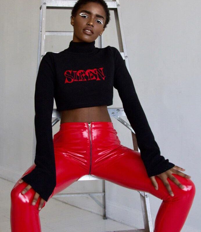 Sexy Clubwear Shine PU Back Front Zipper Leather Pants-7