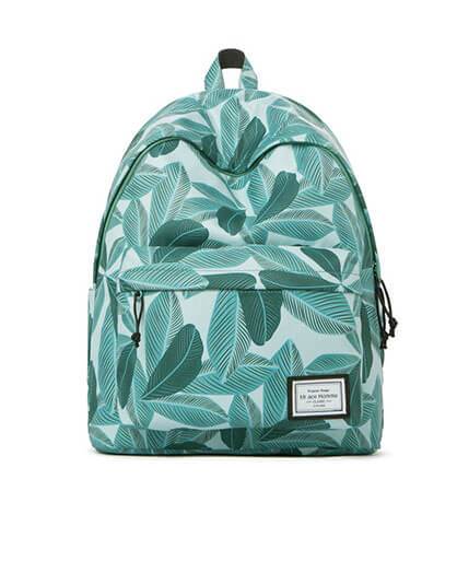 Galaxy Geometric Leaves Printing Canvas Backpacks