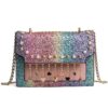 Sequined Rivets Tassel Trendy Shoulder Messenger Bag