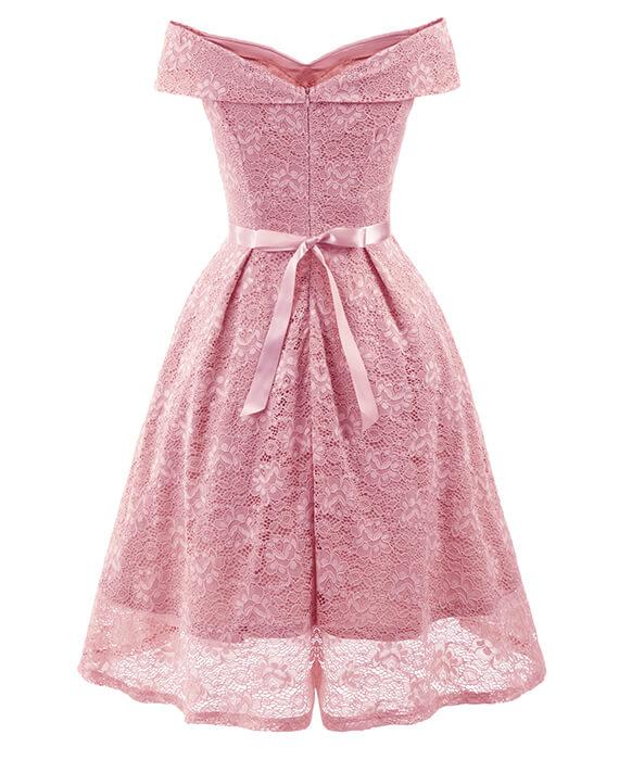 Off the Shoulder Cocktail Dress-9