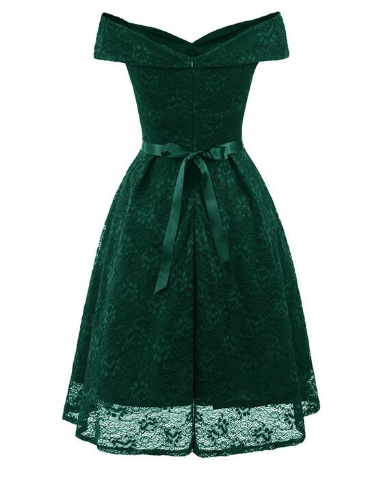 Off the Shoulder Cocktail Dress-10