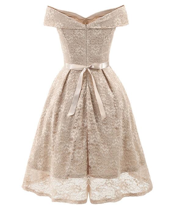 Off the Shoulder Cocktail Dress-8