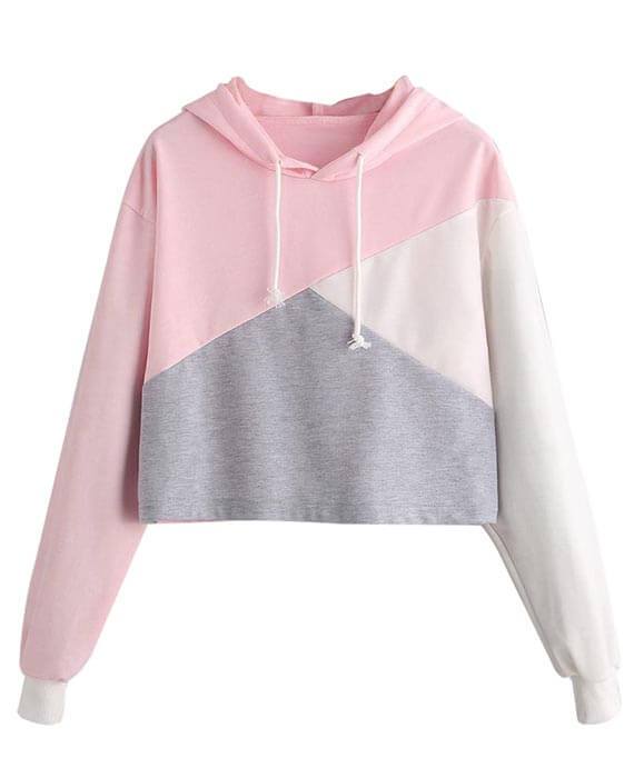 Pink Sweatshirt Cropped Sweatshirt