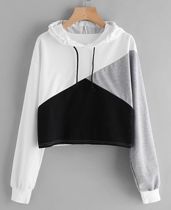 Pink Sweatshirt Cropped Sweatshirt