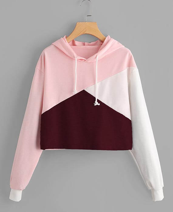 Pink Sweatshirt Cropped Sweatshirt