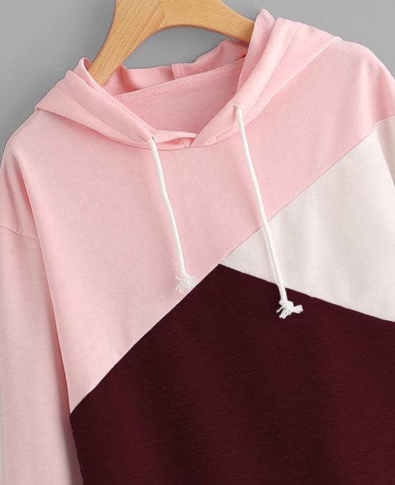Pink Sweatshirt Cropped Sweatshirt