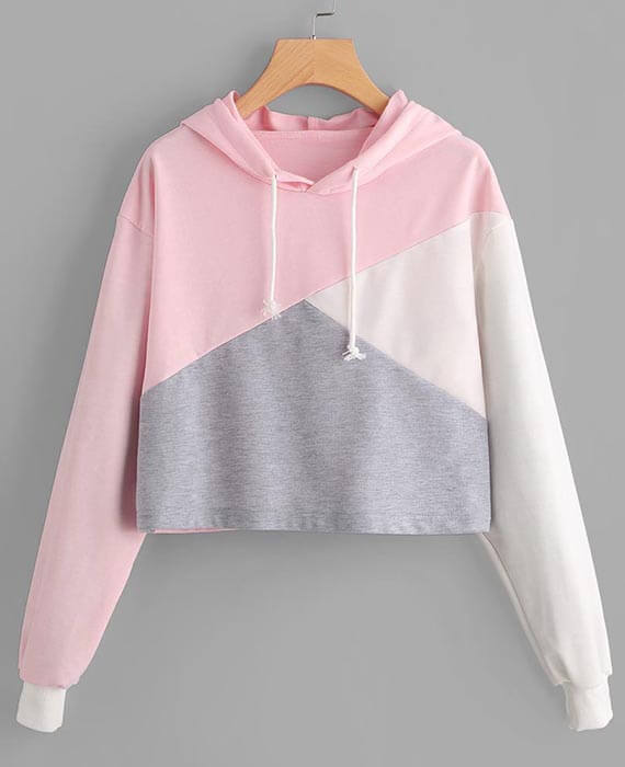 Pink Sweatshirt Cropped Sweatshirt