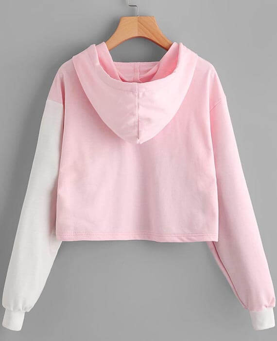 Pink Sweatshirt Cropped Sweatshirt