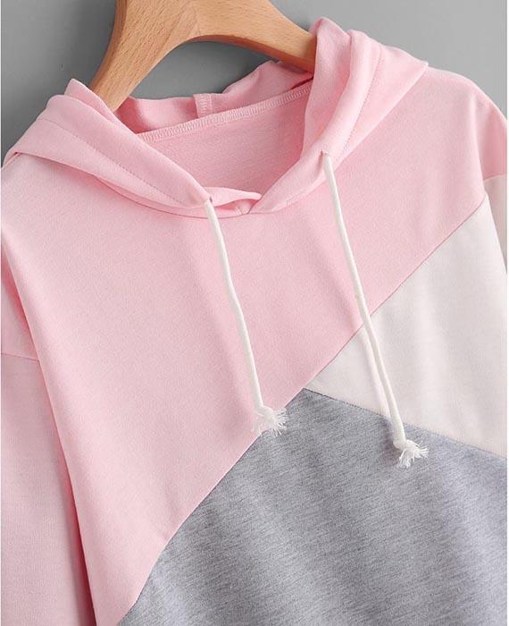 Pink Sweatshirt Cropped Sweatshirt