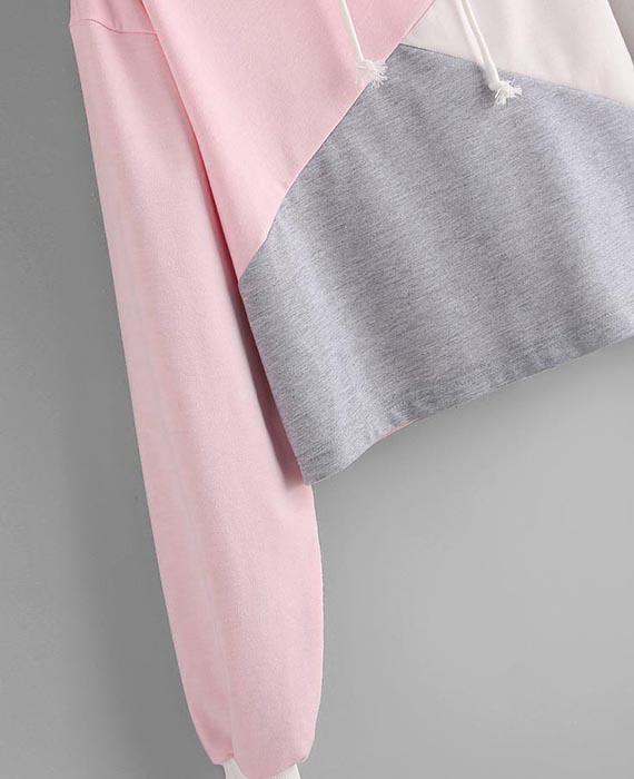 Pink Sweatshirt Cropped Sweatshirt