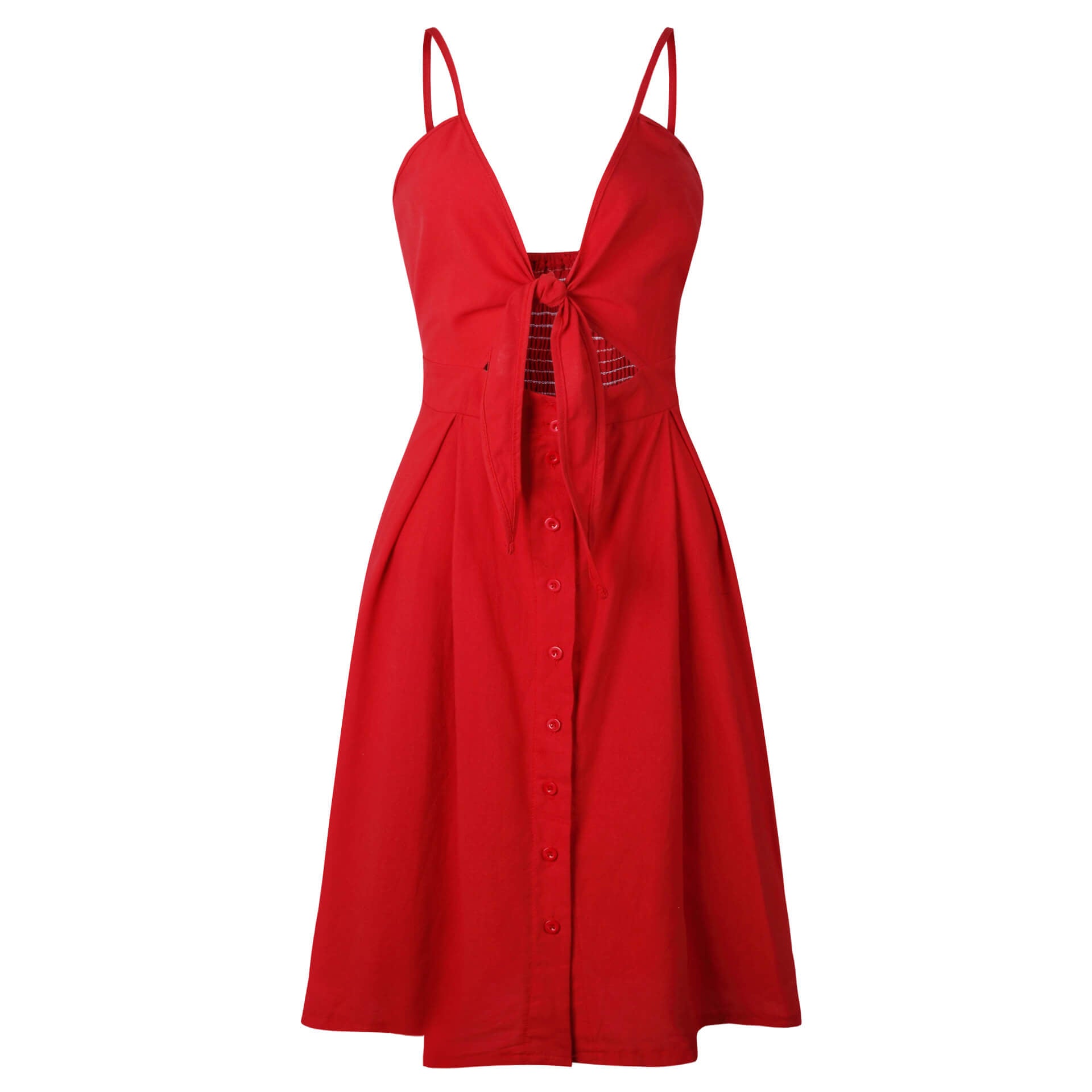 Spaghetti Strap Cold Shoulder Dress