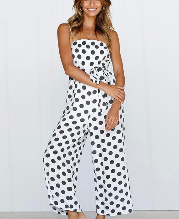 Strapless Wide Leg Jumpsuit