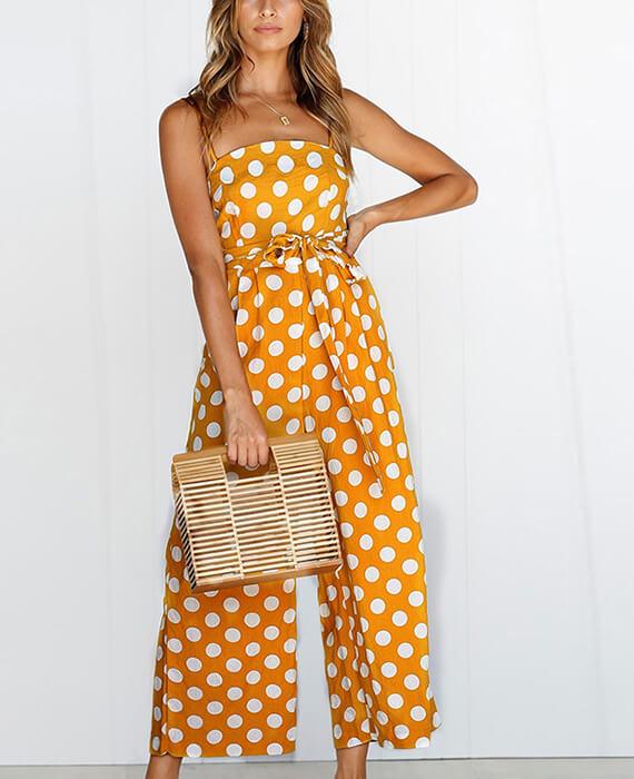 Strapless Wide Leg Jumpsuit