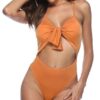 Bow Tie One Piece High Waist Swimsuits