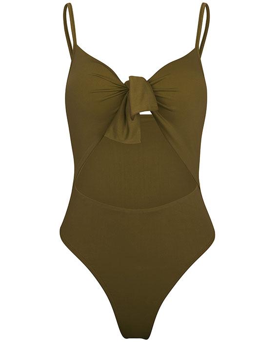 Bow Tie One Piece High Waist Swimsuits