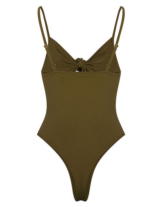 Bow Tie One Piece High Waist Swimsuits