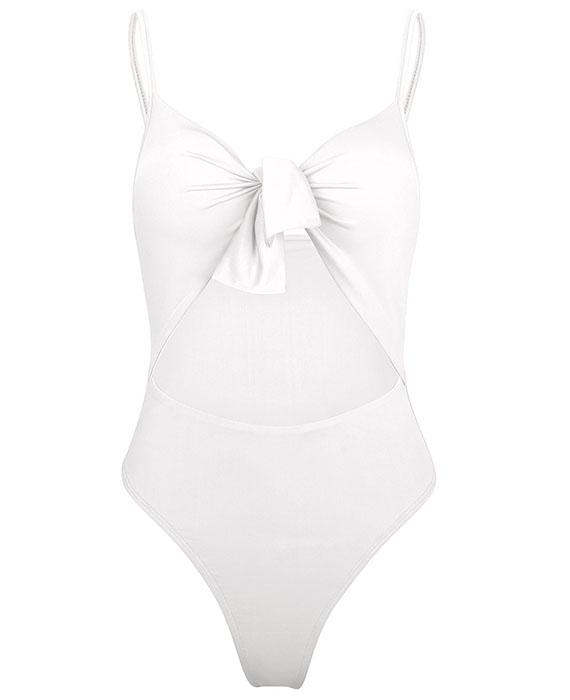 Bow Tie One Piece High Waist Swimsuits